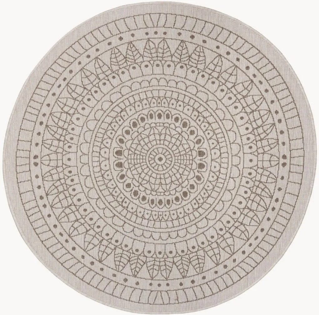 Okrúhly obojstranný koberec do interiéru/exteriéru Porto