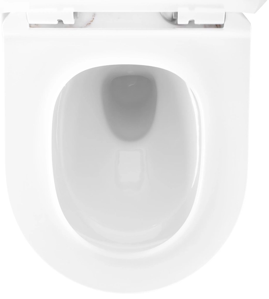 Rea Carter Tornado, závesná WC misa 49x37x35 cm + WC sedadlo, imitácia kameňa-Aiax Shiny, REA-C6390