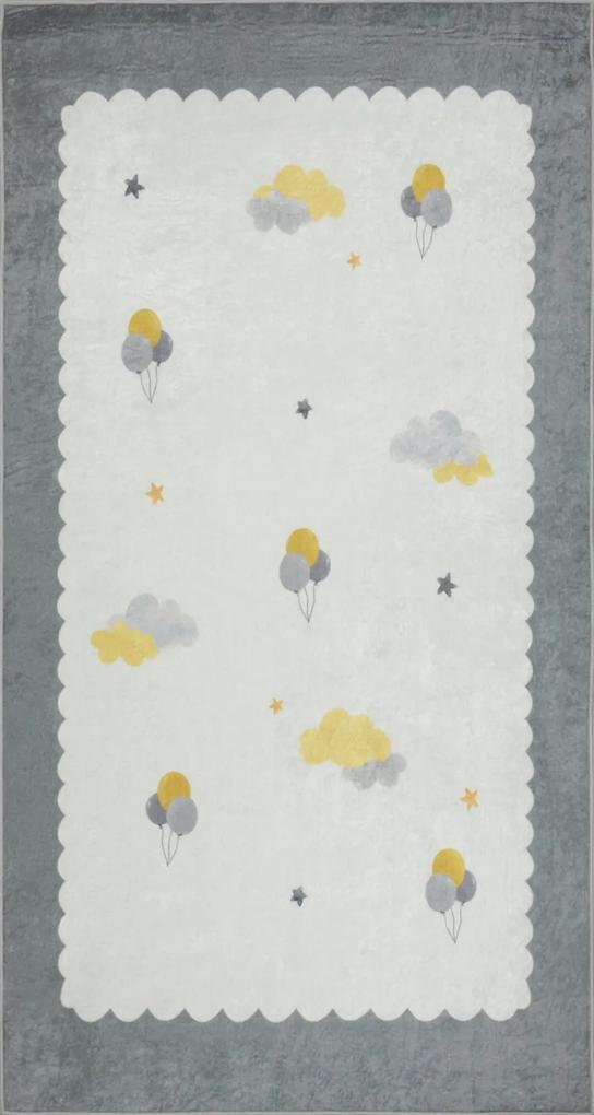 BABY4 Detský koberec 80 x 150 CM sivá