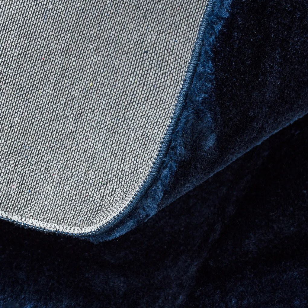 Kusový koberec Visco Rabbit Dark blue 10 kruh, 160x160 (priemer) kruh, modrá, detská izba, Dywany Łuszczów