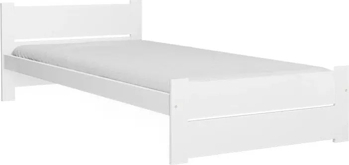 Posteľ IKAROS DOUBLE 80 x 200 cm, biela Rošt: S latkovým roštom, Matrac: Matrac DELUXE 10 cm