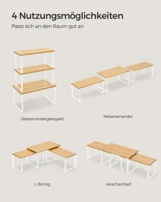 Set troch kuchynských políc KCS014W01