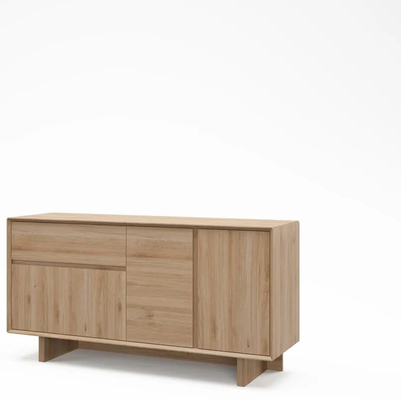 Komoda v dekore duba v prírodnej farbe 146x76x45 cm Carpi – Marckeric