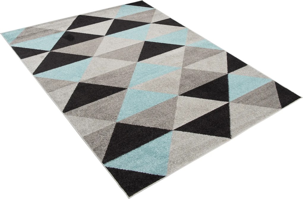 TA Koberec C945M ŠEDÁ/TURQUOIS AZURE Rozmer: 180x260 cm