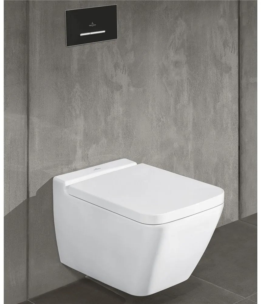 VILLEROY & BOCH Finion závesné WC s hlbokým splachovaním bez vnútorného okraja, 375 x 560 mm, biela alpská, s povrchom CeramicPlus, 4664R0R1