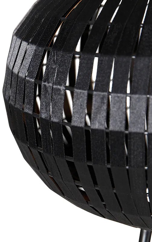 Moderná stojaca lampa trojnožka čierna - Zoë