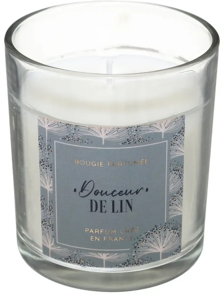 Sklenená vonná sviečka v kupole CHICK softness of linen