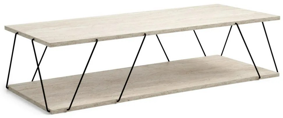 Konferenčný stolík Labranda Travertine and Black