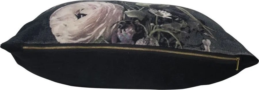 Zamatový vankúš rozkvitnuté kvety Flowers 2 - 45*45*15cm