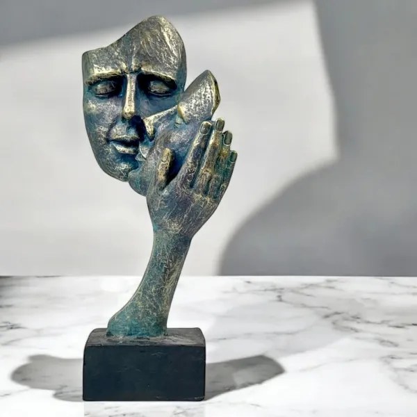 Stolná dekorácia 35x22x13 cm živica/patina