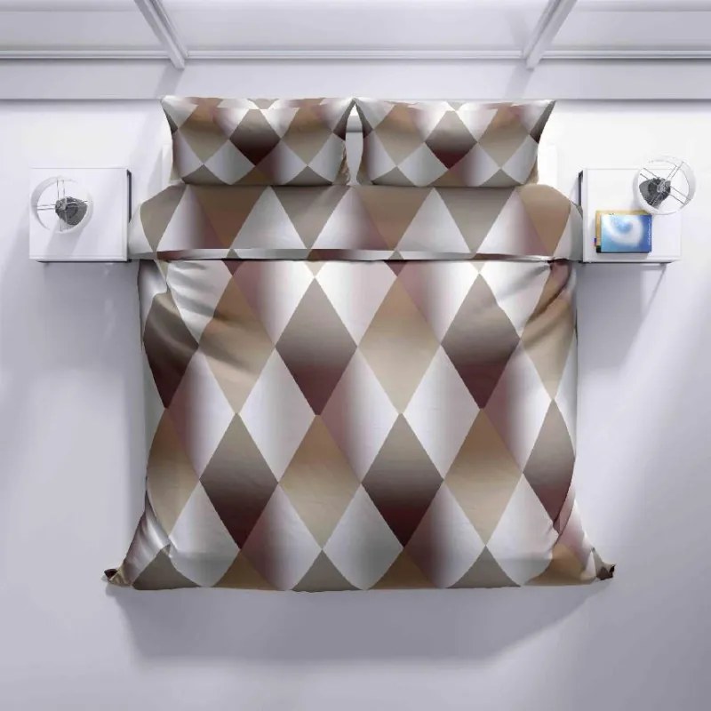 ECOMATRACE Bavlnené obliečky Hnedá mozaika