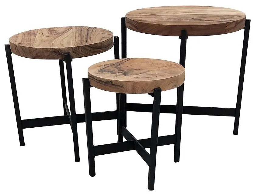 Konferenčný stolík Noble akácia/čierna