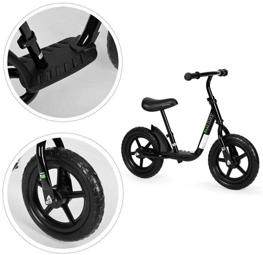 Odrážadlo ECO TOYS, čierne