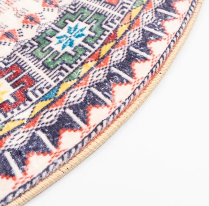 Okrúhly vzorovaný koberec Oriental Rozmer: 100 cm