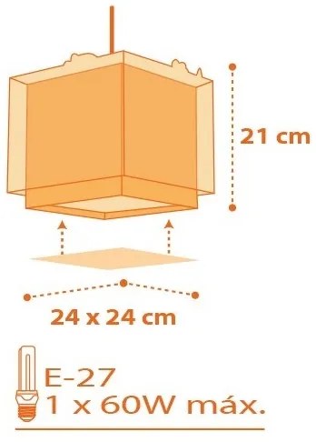 Dalber D-73452 - Detský luster DINOS 1xE27/60W/230V