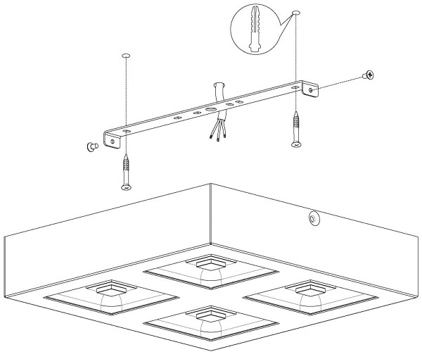 Eglo 96794 - LED Stropné svietidlo FERREROS 4xLED/6,3W/230V