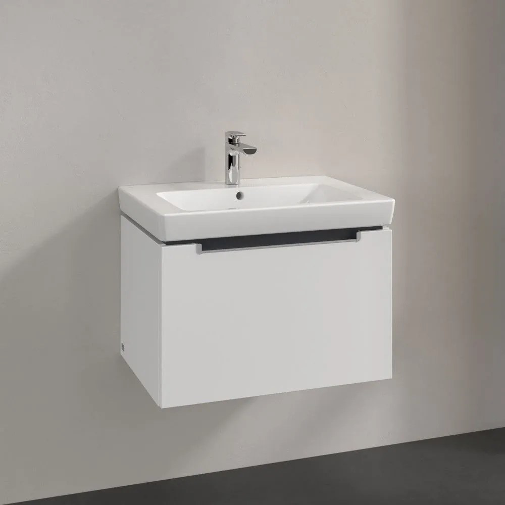 VILLEROY & BOCH Subway 2.0 závesná skrinka pod umývadlo, 1 zásuvka, 637 x 454 x 420 mm, White Matt, A68800MS