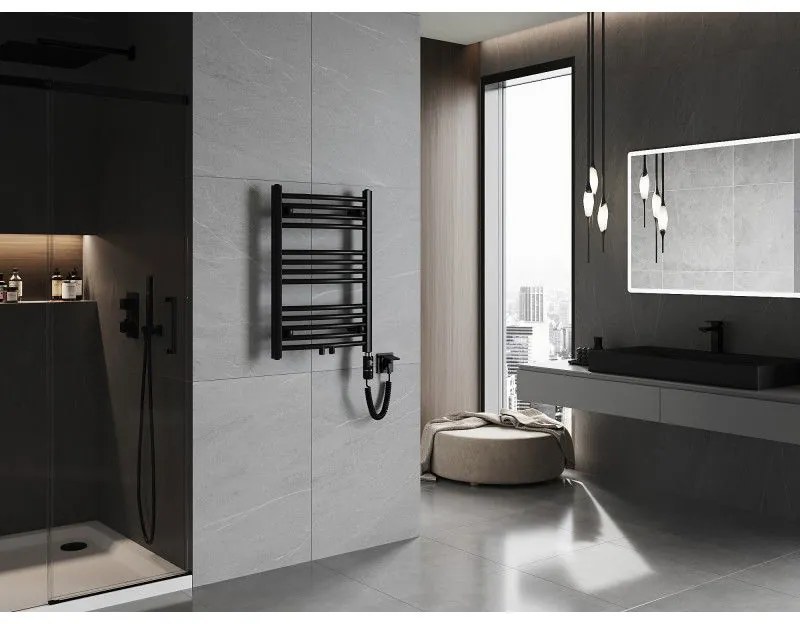 Mexen Ares, elektrické vykurovacie teleso 700 x 500 mm, 300 W, čierna, W102-0700-500-2300-70