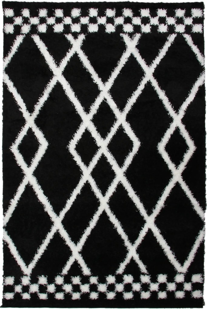 Koberec Boho 656 BLACK/CREAM rozmery koberec: 80x150 cm