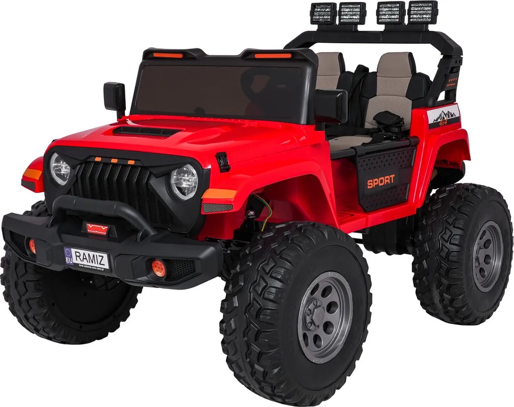 Ramiz Extrémne športové vozidlo 4x4 s premenlivou veľkosťou červené