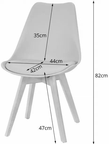 Set štyroch jedálenských stoličiek MARK - priehľadné (hnedé nohy) 4ks