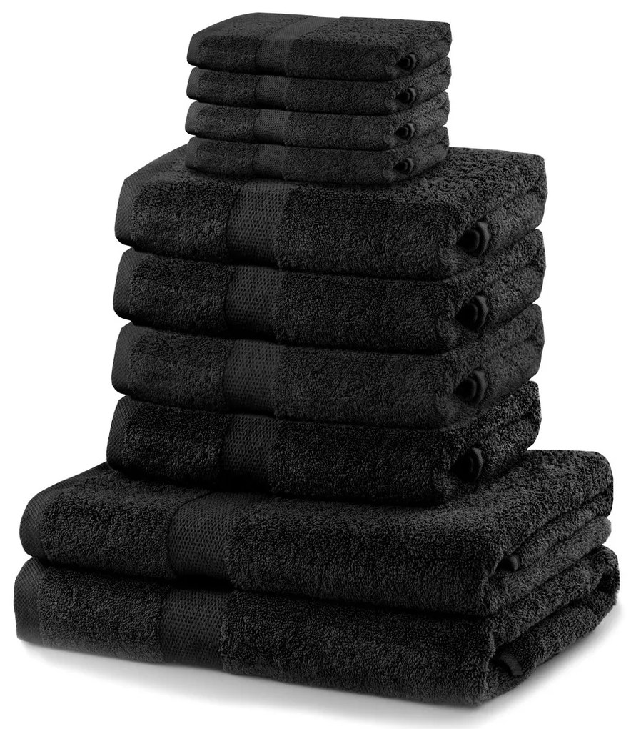 Súprava uterákov DecoKing Kunis čierna