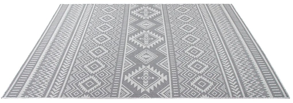 Dekorstudio Šnurkový koberec PALM 3522 - antracitový Rozmer koberca: 150x150cm