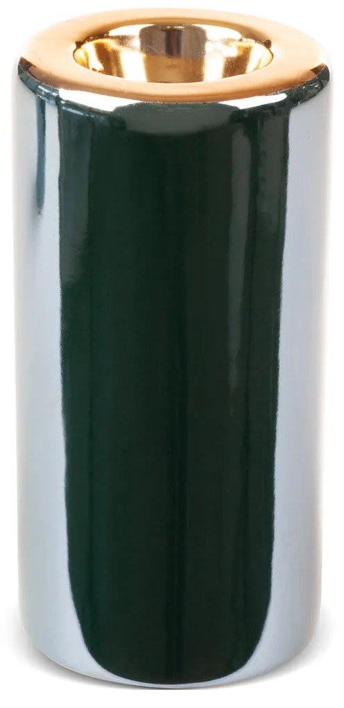 KERAMICKÝ SVIETNIK AMORA SADA 2KS 7X15 CM TMAVOZELENÁ