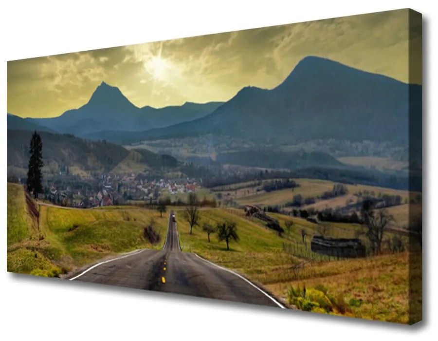 Obraz Canvas Cesta hora krajina 125x50 cm
