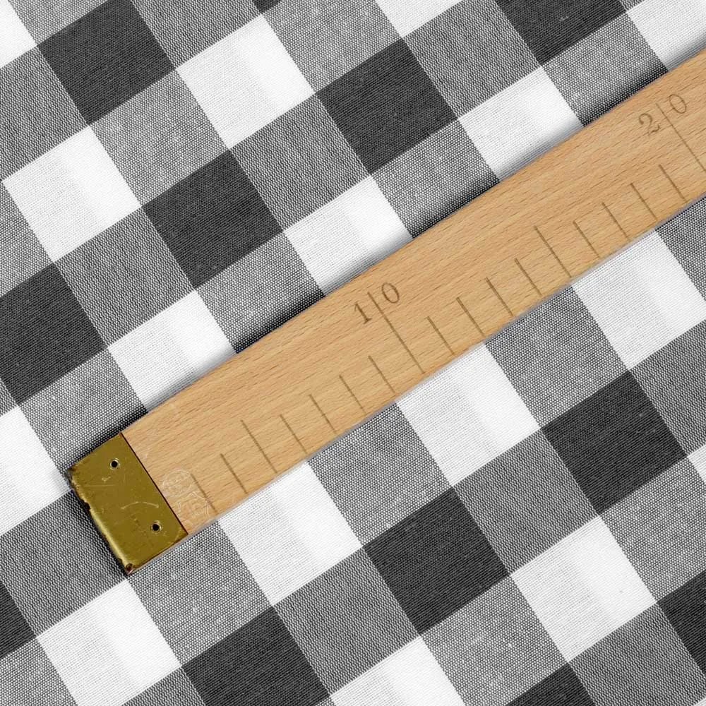 Biante Dekoračný okrúhly obrus Rebeka RE-010 Sivo-biela kocka veľká Ø 110 cm