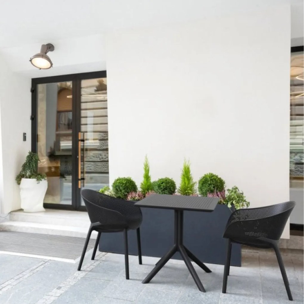 SKY 70 záhradný stôl black