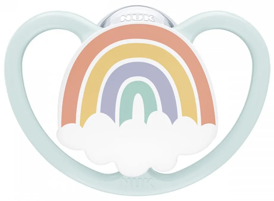 Cumlík Space NUK 0-6m rainbow