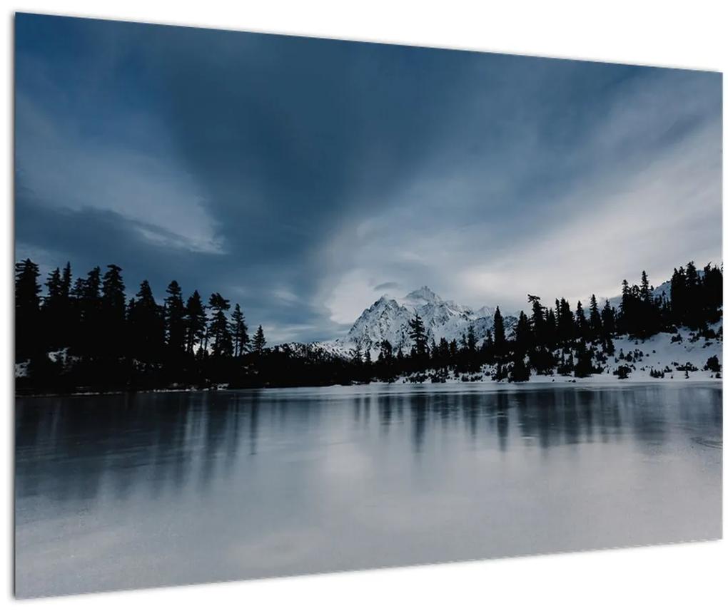Obraz - Na zamrznutom jazere (90x60 cm)