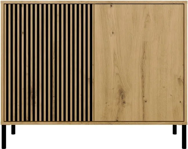 Komoda Kamaro 2D Slim 103 cm II dub Artisan/černá