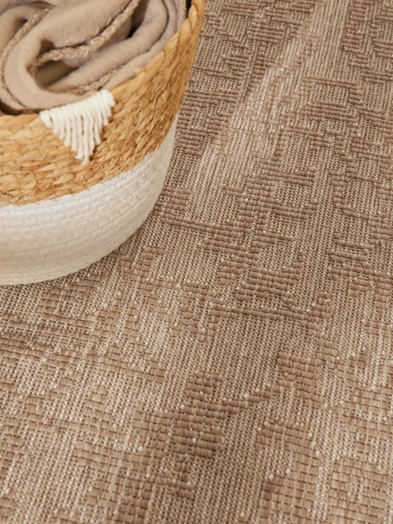 NORTHRUGS, Kusový koberec Duet Kona 106250 Beige/White - na von aj na doma, 160x230, béžová, chodba / predsieň