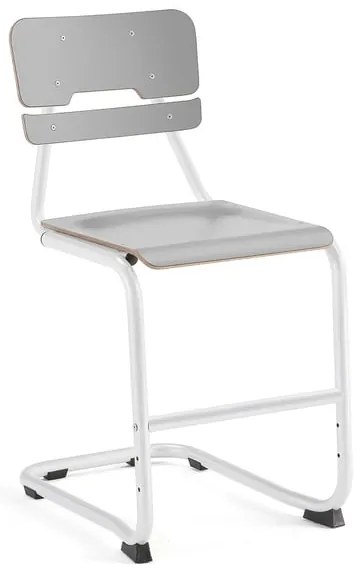 Školská stolička LEGERE I, V 500 mm, biela, šedá