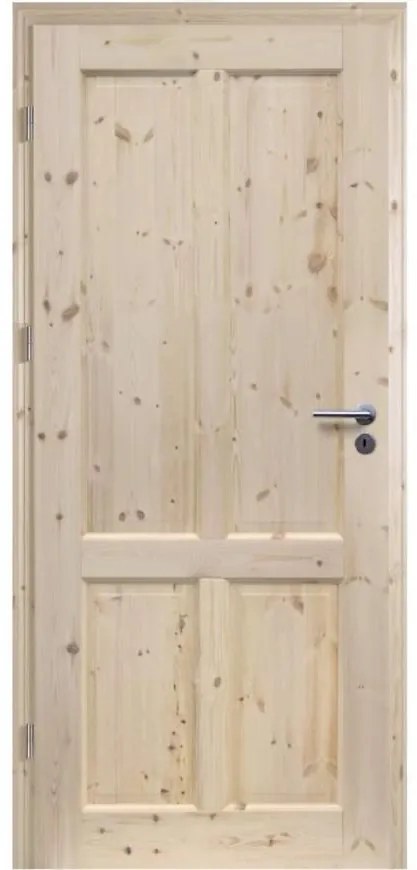 Dvere vnútorné Finskie plné 90Ľ  so sukmi nelakované zámok na kľúč