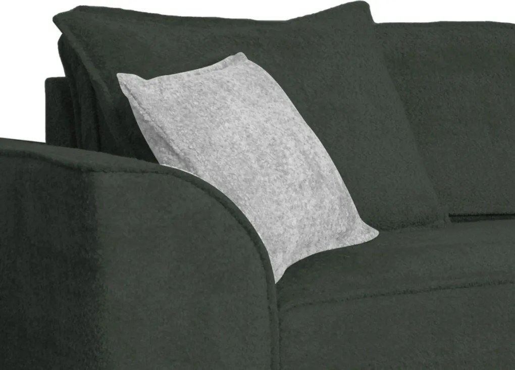Pohovka John, tmavo zelená látka so štruktúrou