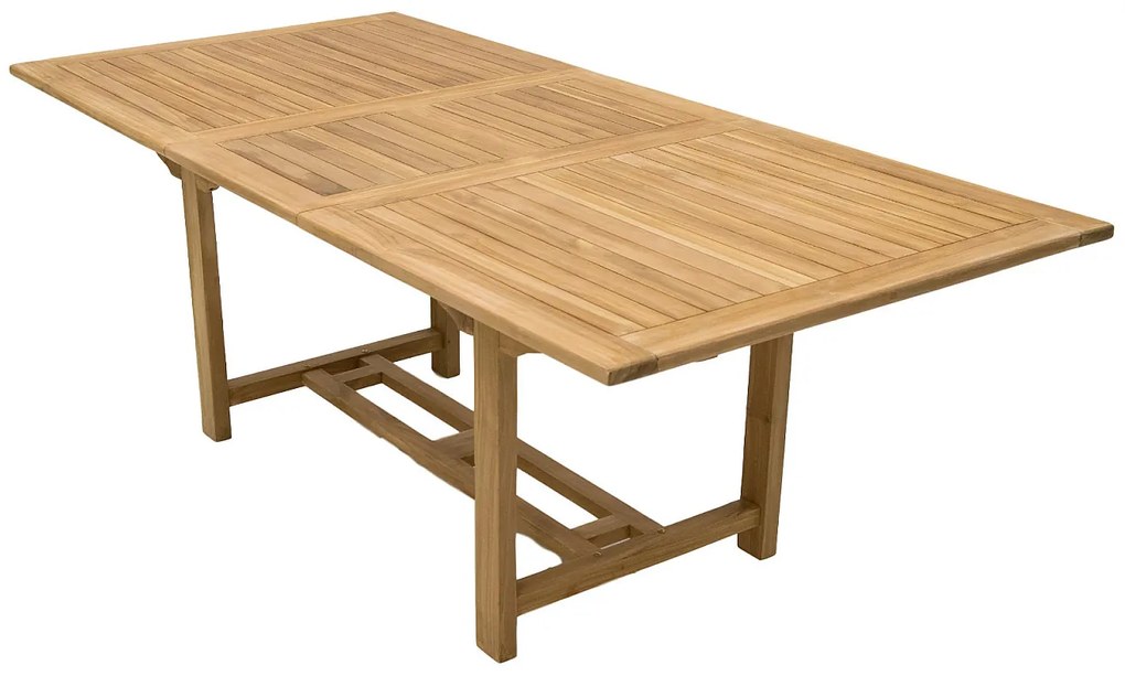 DEOKORK Záhradný obdĺžnikový stôl MONTANA 160/210 x 90 cm (teak)