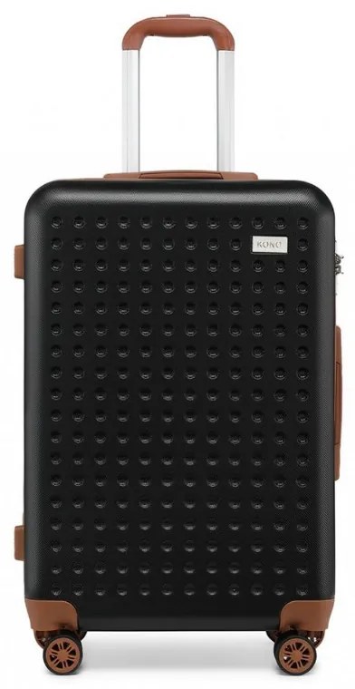 Konofactory Čierny príručný luxusný kufor "Journey" s TSA zámkom - M (35l)