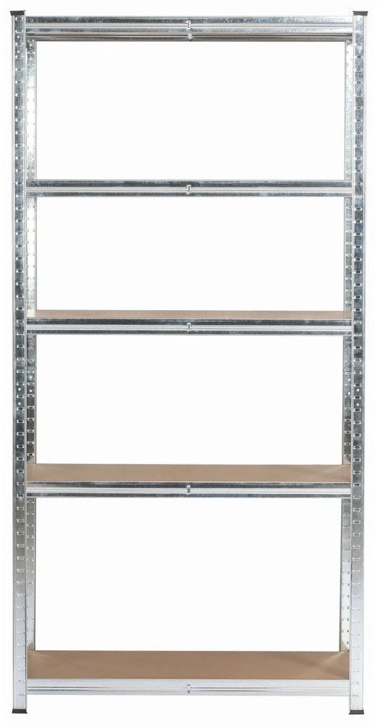 Kovový regál REGMET 90x40x180 cm stříbrný