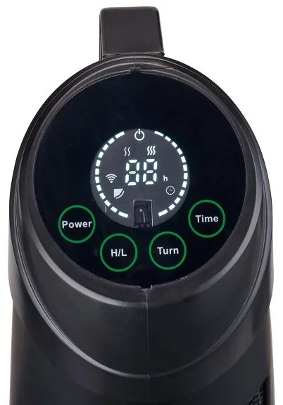 Nedis HTPA21BKW - Vonkajšie vykurovacie teleso SmartLife 600/1200W/230V Wi-Fi Tuya IP24