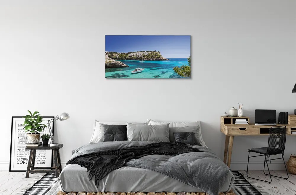 Obraz na plátne Španielsko Cliffs morské pobrežie 125x50 cm