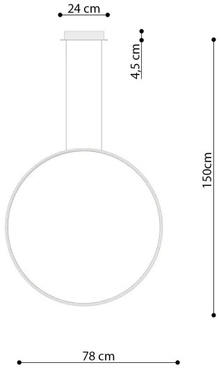 Thoro TH.248 - LED Luster na lanku RIO LED/50W/230V CRI90 3000K pr. 78 cm zlatá