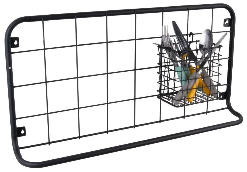 Nástenný organizér v čiernej farbe PT LIVING Open Grid