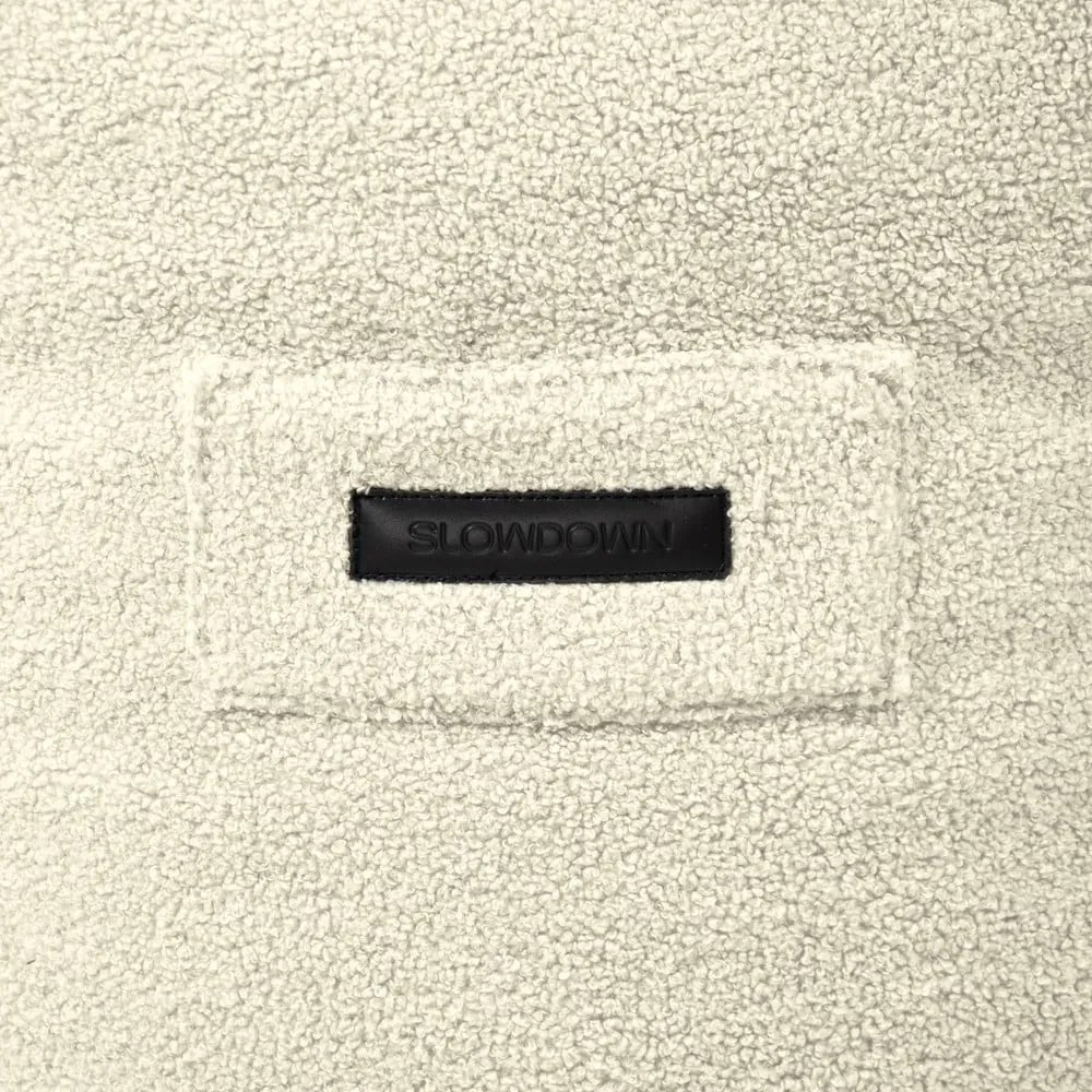 Svetlosivý sedací vak z textílie buklé Snug 130 – SLOWDOWN