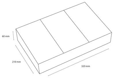Organizační box 32 x 21 x 6 cm šedý
