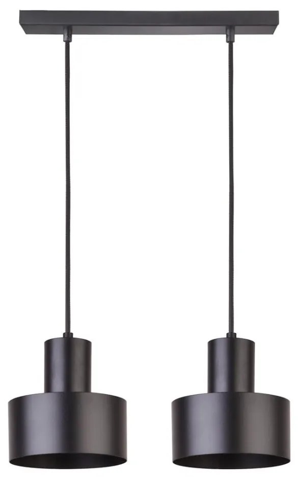 Luster na lanku RIF 2xE27/60W/230V čierna