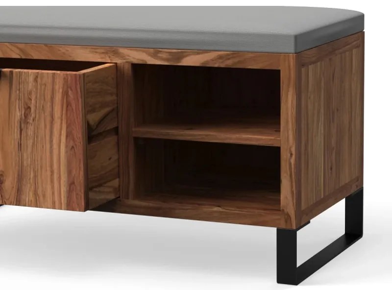 furniture-nabytek.cz - Masívna lavička Sydney z akáciového dreva, lakovaná, hnedá – 90×41×44 cm