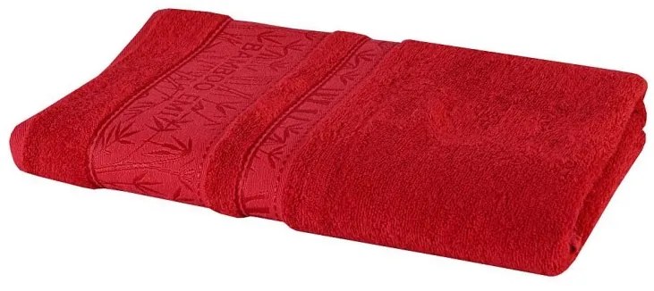 Osuška bambusová červená 70 x 140 cm EMI